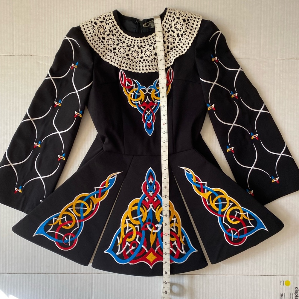 Irish Step Dance Costume with Cape Piece Custom Design Size XS - Picture 5 of 16